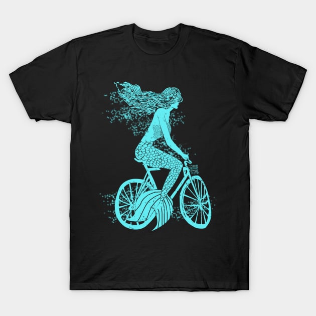 Mermaid on a Bike T-Shirt by chuongmacyfersfw